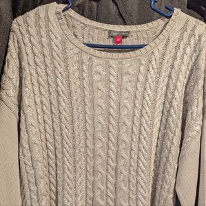 Vince Camuto Cream Cable Knit Sweater